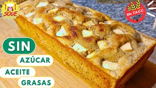 🍰 PASTEL ESPONJOSO SALUDABLE ❌​𝗦𝗜𝗡 AZÚCAR ❌𝗦𝗜𝗡 ACEITE NI GRASA ❌​SIN GLUTEN 🍎​SOLO 4 INGREDIENTES 🍌 [upl. by Allac]