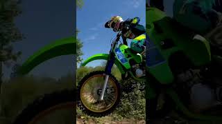 Taking a 1989 KX125 On My Backyard SX Track [upl. by Sabu739]