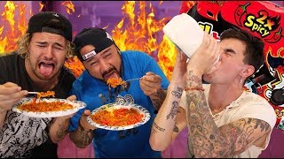 WORLDS SPICIEST NOODLE CHALLENGE WITH JCS DAD [upl. by Bobbette]