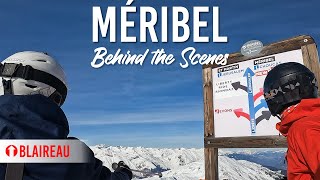 Behind the scenes of skiing red piste Blaireau in Méribel Les 3 Vallées [upl. by Aeret]