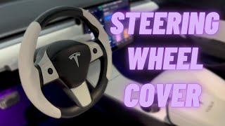 Tesla Model 3Y Steering Wheel cover [upl. by Yatzeck668]