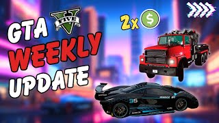 GTA WEEKLY UPDATE  DRAG RACES DOUBLE MONEY DISCOUNTS CARS PRICES amp More [upl. by Khudari498]