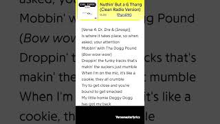 Nuthin’ But a G Thang Clean Radio Version Dr Dre Verse 3amp4 Snoop Dr Dre thechronic [upl. by Essirahc]