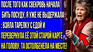 ПОСЛЕ ПОСТУПКА СВЕКРОВИ Я УЖЕ НЕ ВЫДЕРЖАЛА И ПЕРЕВЕРНУЛА НА ЕЁ ГОЛОВУ ТАРЕЛКУ С ЕДОЙ [upl. by Sueddaht]