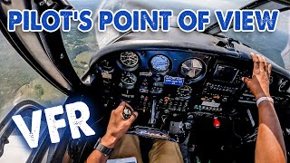 PILOTS POINT OF VIEW  INSIDE THE COCKPIT OF A PIPER CHEROKEE  VFR FLIGHT VLOG [upl. by Akinnor]