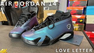 Air Jordan 14 Love Letter On Feet Review [upl. by Cathrin]