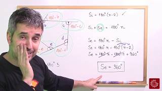Soma dos Ângulos Externos de um Polígono Convexo demonstração [upl. by Nyledaj441]