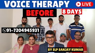 Live Pre Voice Therapy  vocal Cord Paralysis Phonatory Gap  Puberphonia  Sulcus slpsanjaykumar [upl. by Vallie]