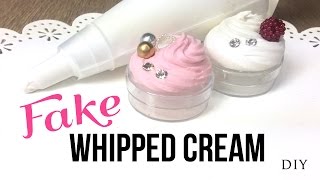 3 EASY Ways to Make FAKE Whipped Cream DecoDen DIY [upl. by Friedberg842]