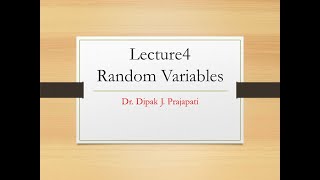 Lecture4Random VariablesCumulative Distribution Functioncdf [upl. by Yeliac]