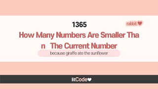 leetcode  1365 How Many Numbers Are Smaller Than the Current Number JavaScript Solution [upl. by Acirat]