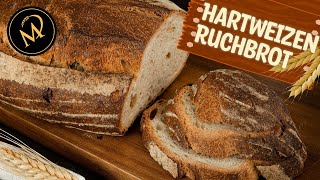 Hartweizen Ruchbrot mit einer 2 Stufen Sauerteig Führung [upl. by Rich588]