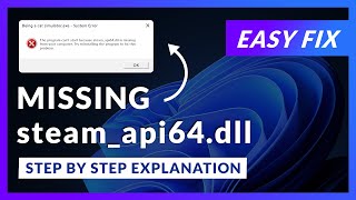 steamapi64dll Error Windows 11  2x FIX  2023 [upl. by Essex]