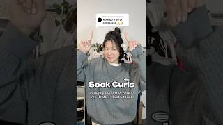 Sock curls heatlesshairstyles heatlesscurls hairstyle tutorial [upl. by Deadman9]