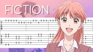 Wotaku ni Koi wa Muzukashii OP  Fiction Guitar Melody amp Rhythm TAB [upl. by Frances]