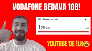 VODAFONE 1GB BEDAVA İNTERNET 2024  VODAFONE İNTERNET KAZAN YOUTUBEDE İLK [upl. by Kegan412]