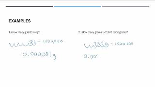 Metric Conversions Converting micrograms to grams mcg to g [upl. by Valina]