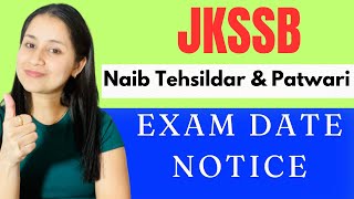 JKSSB Naib Tehsildar 2024 Exam Date  JKSSB New Reservation Policy  Official Update 🔥 [upl. by Jestude254]