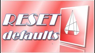 How to reset autocad to defaults setting Restore defaults [upl. by Reynolds]