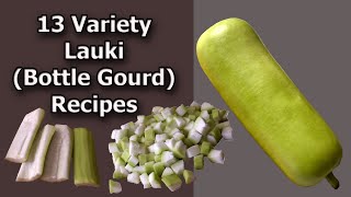 13 Variety Lauki Recipes  13 Bottle Gourd Recipes  Doodhi Sorekayi Recipes [upl. by Lladnor711]