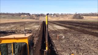 Land drainage in Norway with trencher [upl. by Hsara]