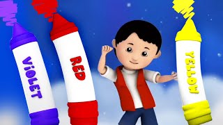 Crayons Colors Song Nursery Rhyme amp Learning Video for Children [upl. by Xavler]