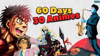 An Anime For Everyone  60 Days 30 Animes  PART1 Recommendation Series  Hindi [upl. by Merilee]