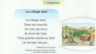 comptine  quotle village dortquot mes apprentissages en français 2aep [upl. by Martreb]