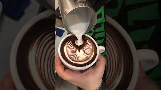 Basic Latte Art  Layer Heart coffee latteart [upl. by Gad]