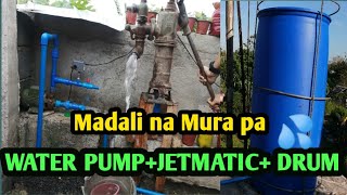 Easy Installation of Electric Water Pump and Jetmatic with Water storage Blue drum Part 1 [upl. by Vada337]