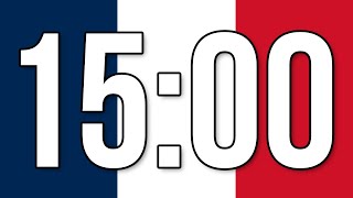 Minuterie 15 minutes  minuteur parfait  compte à rebours [upl. by Gimble]