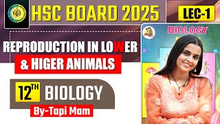 Class XII Biology  L 1  2 Reproduction in Lower amp Higher Animals  By Tapi Miss [upl. by Aietal]