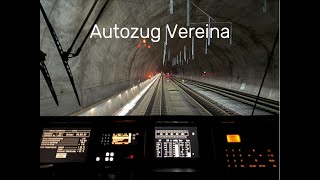 Führerstandsfahrt Autozug im Vereinatunnel [upl. by Treble]