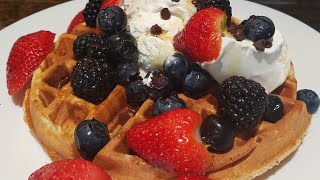 Easy Waffle Recipe  How to Make Fluffy Waffles [upl. by Mullane]