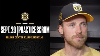 Elias Lindholm Reacts After Returning to Practice [upl. by Nickola757]