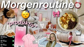 meine PRODUKTIVE morgenroutine🎀 VLOG⏰motivational🌟 [upl. by Lefton]