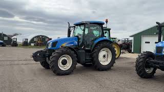 NEW HOLLAND T6030 PLUS TRACTOR  Lot 40  Miedema Auctioneering [upl. by Amadis]