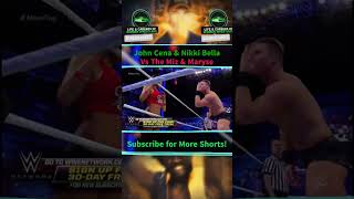 WWE WrestleMania John Cena amp Nikki Bella Vs The Miz amp Maryse wwe raw smackdown shortsfeed [upl. by Zetrac]