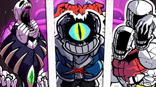 Triple Sceletons Gaster EXE lost Sans and Papyrus Secret  Vs THE GREAT PAPYRUS Undertale FNF mod [upl. by Refeinnej]