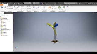 Wind Turbine Design and Simulation  Inventor [upl. by Lemyt]