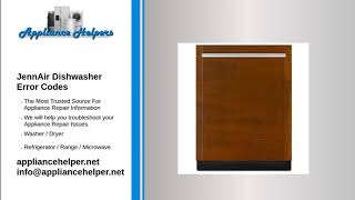 JennAir Dishwasher Error Codes [upl. by Martelli]