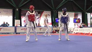 Andrea Polycarpou CYP vs Svetlana Igumenova RUS European Taekwondo Championships Kazan2018 [upl. by Gaelan879]