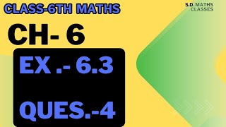 Class6th  Exercise63 chapter6 question4 [upl. by Sitoiyanap539]