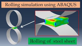 Rolling simulation using ABAQUS CAE  Rigid body modeling [upl. by Ardnuaed]