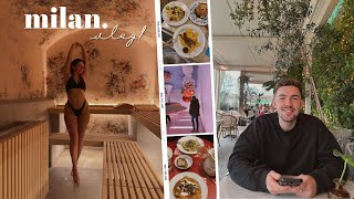 MILAN VLOG Places To Eat Things To Do amp The QC Terme Spa  Em amp Brad [upl. by Adnilrem145]