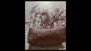 ✨handbag model wire basket measurement✨wirebasket wirekoodai basketweaving plasticbaskethandbag [upl. by Carolin]