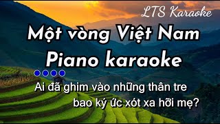 Một vòng Việt Nam Piano Karaoke  LTS Karaoke [upl. by Veronike817]