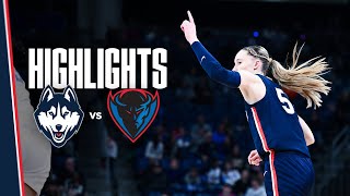 HIGHLIGHTS  UConn Women’s Basketball at DePaul [upl. by Awjan607]