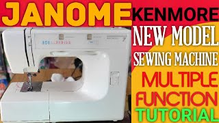 JANOME COMPACT SEWING MACHINE TUTORIAL VIDEO  JANOME NEW MODEL SEWING MACHINE TUTORIAL [upl. by Ysdnyl]