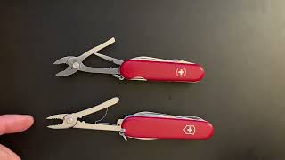 Victorinox SAK pliers vs Wenger SAK pliers [upl. by Acinet]